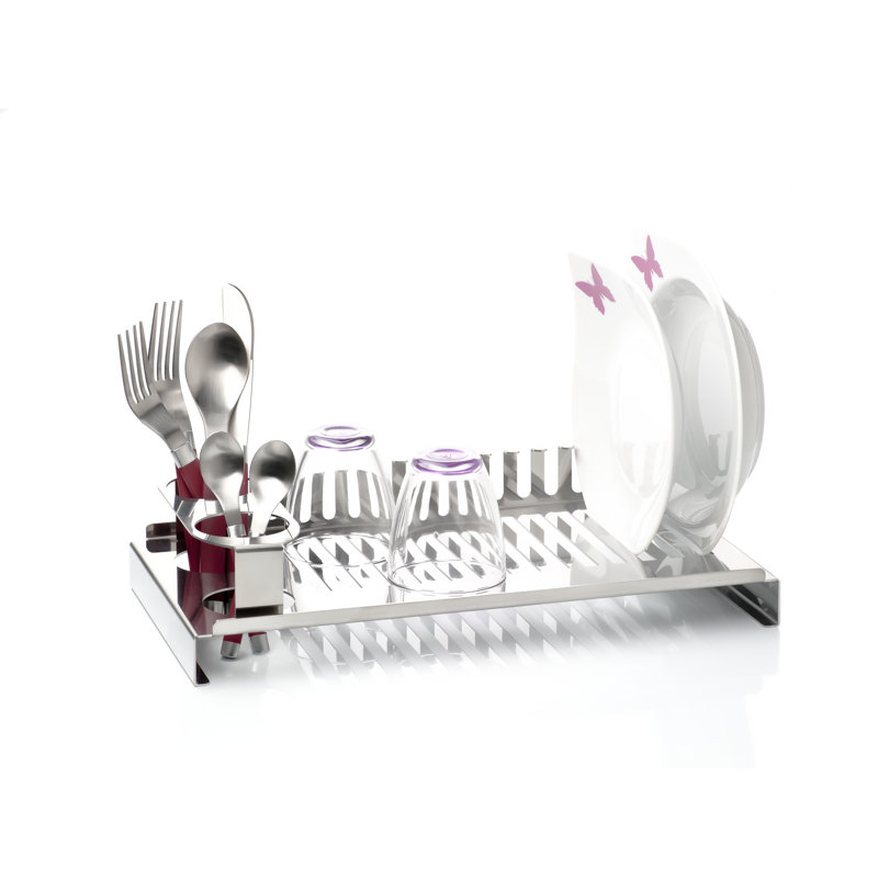 Égouttoir à vaisselle compact en acier inoxydable