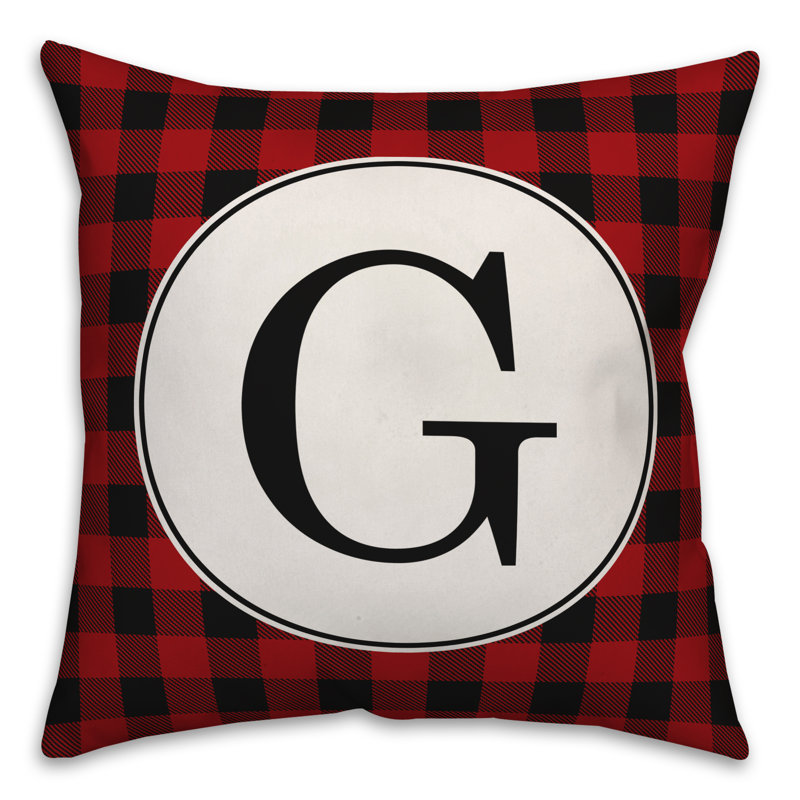 Plaid Throw Pillow, G