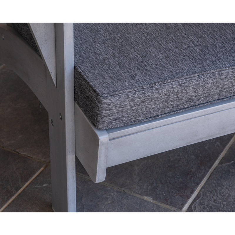 Chaise de patio avec coussins Hagler, Gris