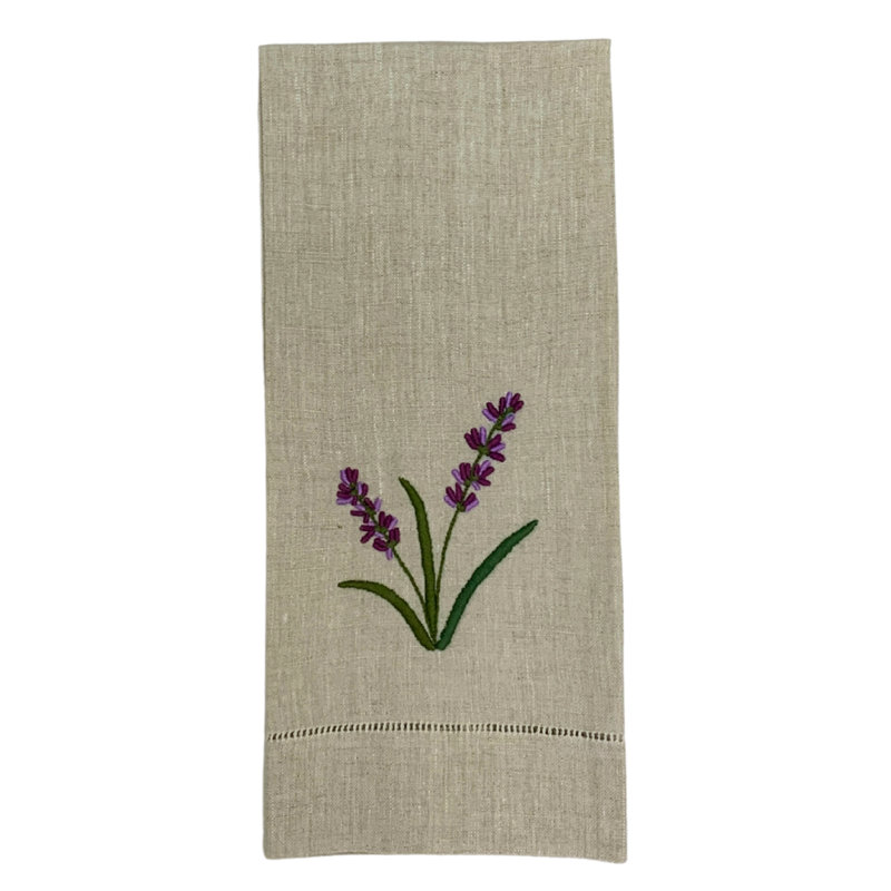 Torchon lavande Maison, White