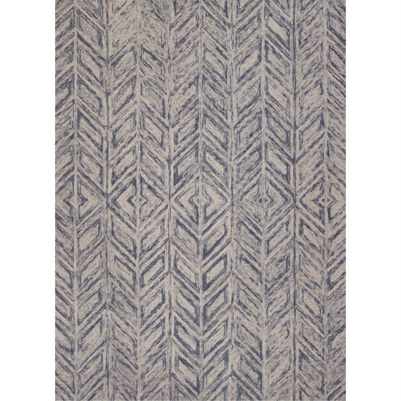 Gramercy Blue Wool Hand Tufted Area Rug, Rectangle 3' x 5'