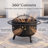 24Inch Wood Burning Fire Pit With Grill & Lid