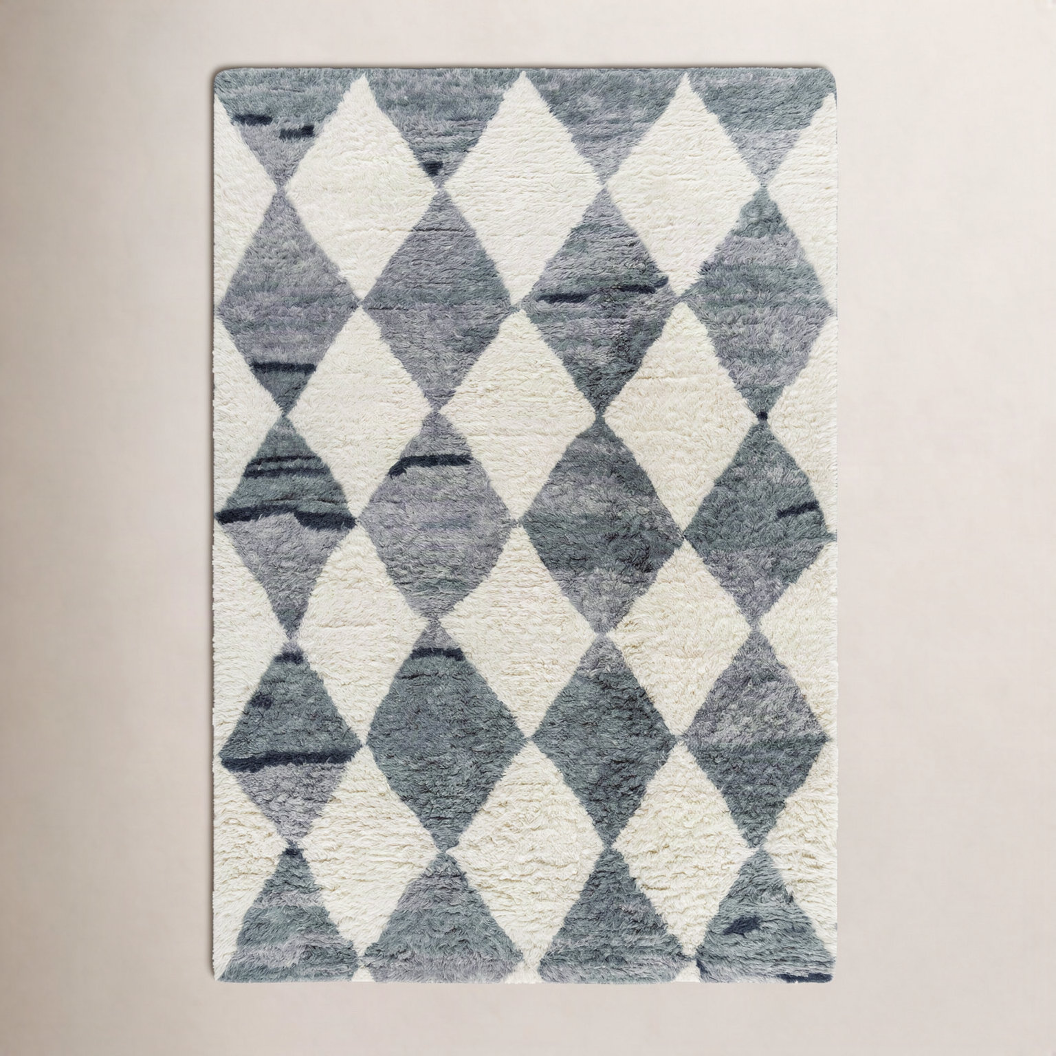 Anemone Hand-Tufted Moroccan Shag Rug, Rectangle 2' x 3'
