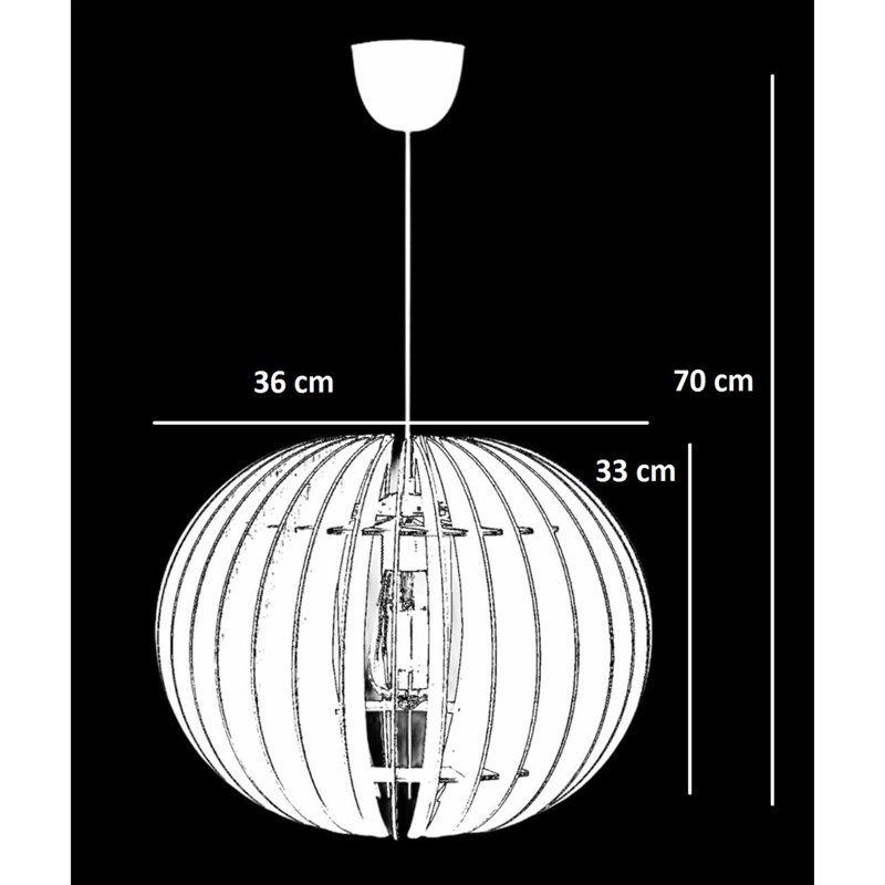 Luminaire suspendu sphère 1 lumière Willaurie, Noir, Noir