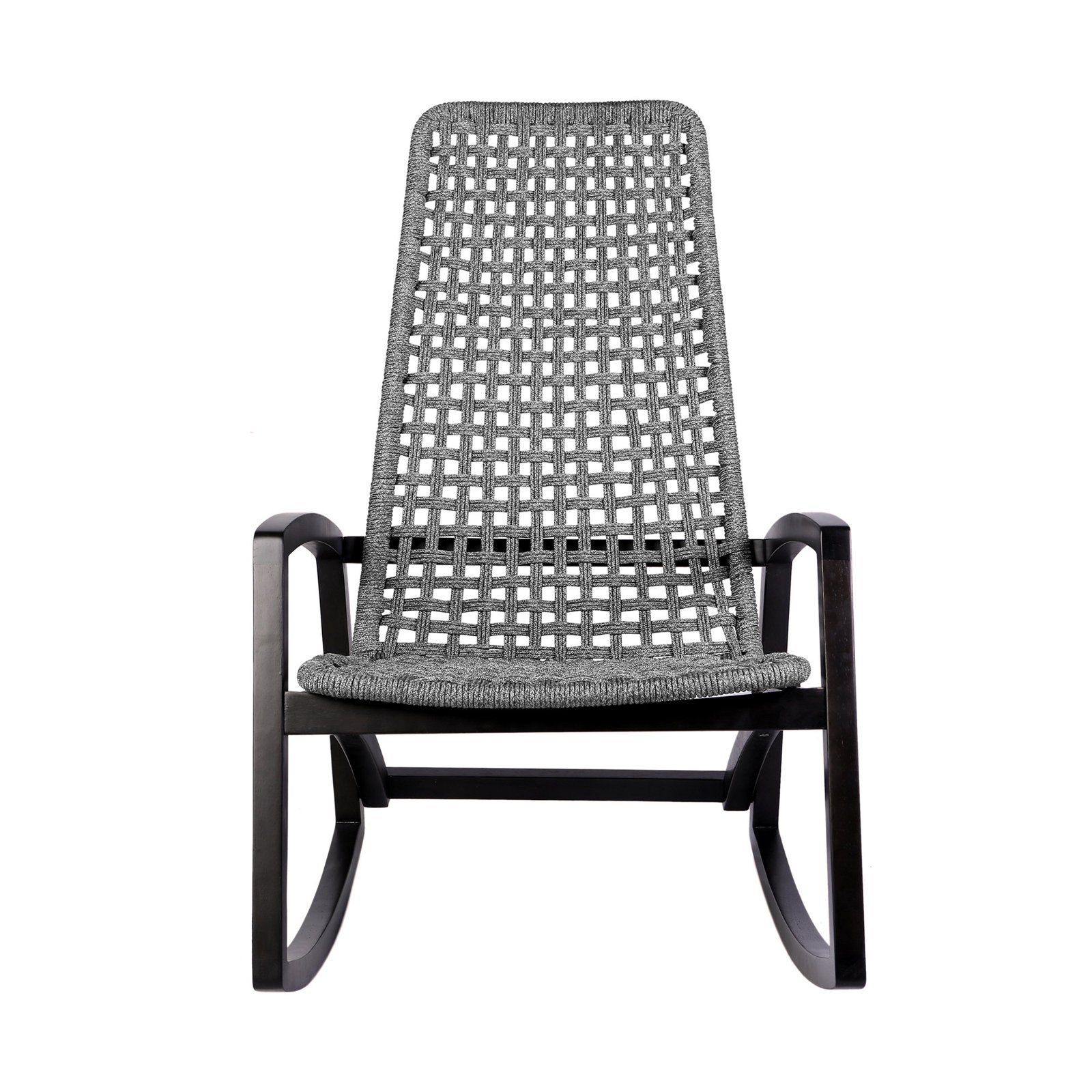 Amare Outdoor Rocking Solid Wood Chair, Gray