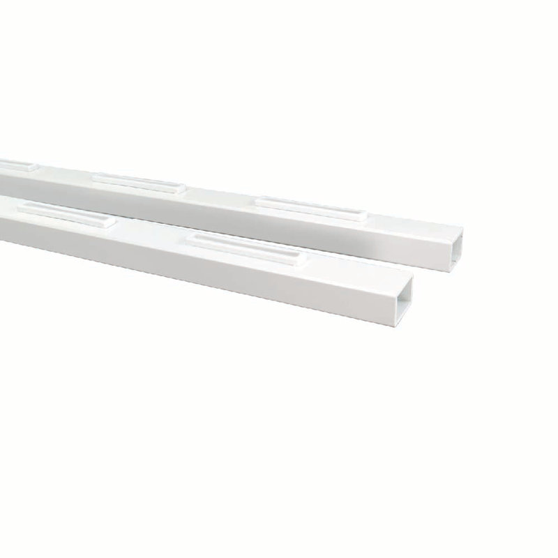 72" Fortress Pure View Stair Rod Set, White
