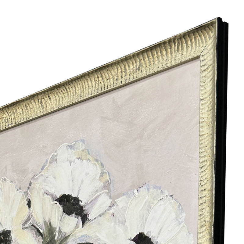 White Flowers Framed Art