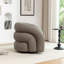 Fauteuil demi-tonneau pivotant en cuir artificiel Coyle-523977491