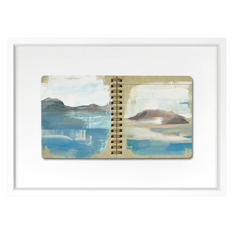 Sketchbook Landscape 6 Print by THE Studio, White Single Picture Framed