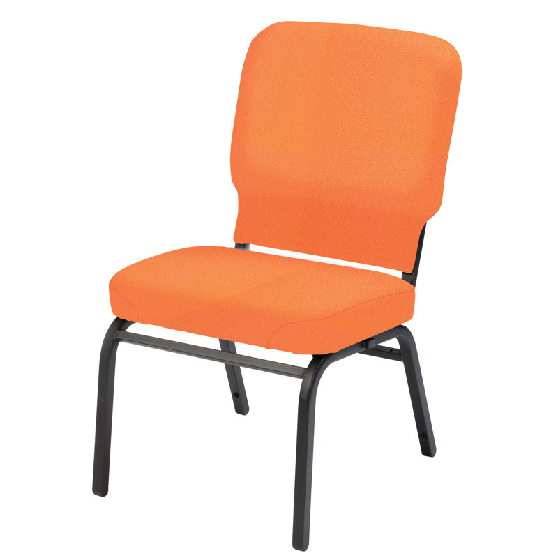 Chaise empilable surdimensionnée sans accoudoirs, Courge, Noir