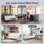 Canapé-lit moderne convertible en similicuir futon de 68,8 po Apolonia-922443518