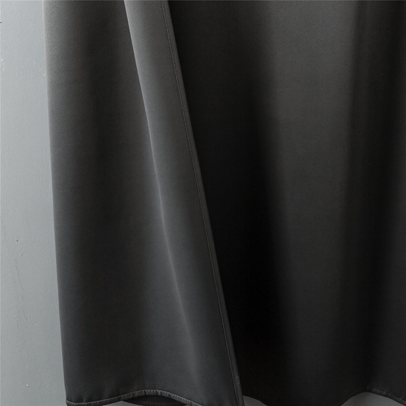Rideau occultant en polyester, L 42 po x L 84 po, Gris foncé