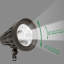 Projecteur à DEL en acier intégré