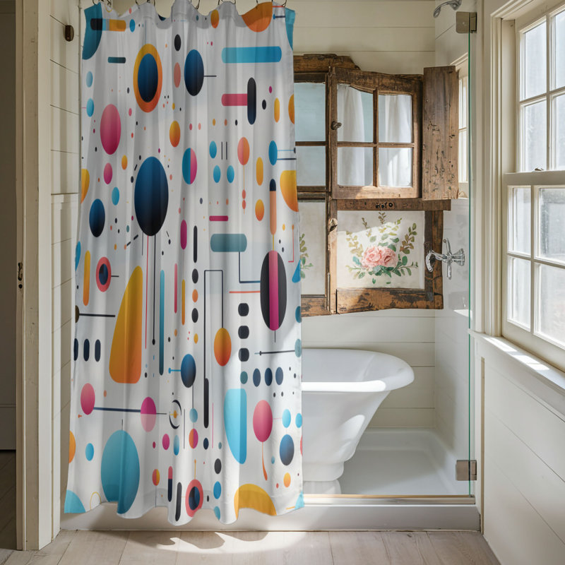 Shape Artistry - Premium Shower Curtain, 74"H x 71"W