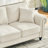 Gillianne 85.62" Chenille Rolled Arm Chesterfield Sofa With Nailhead-1998778252