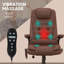 Fauteuil de bureau confortable à massage vibrant avec fonctions de chauffage et réglables pour une productivité accrue