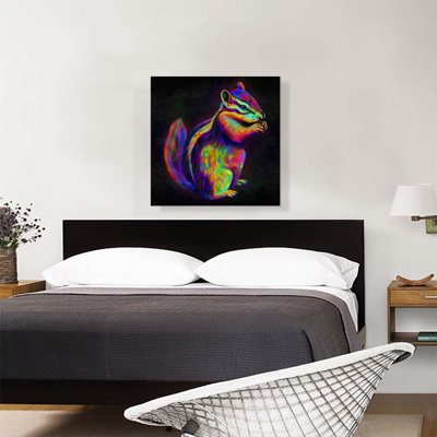 Chipmunk rayé - impression sur toile tendue