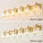 Modern Crystal Bathroom Vanity Light With Brushed Gold Finish, 6-Light Wall Sconce For Elegant Bathroom Lighting