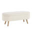 Banc de rangement avec repose-pieds 42 po ivoire pour le salon, l'entrée de la chambre à coucher-130523229