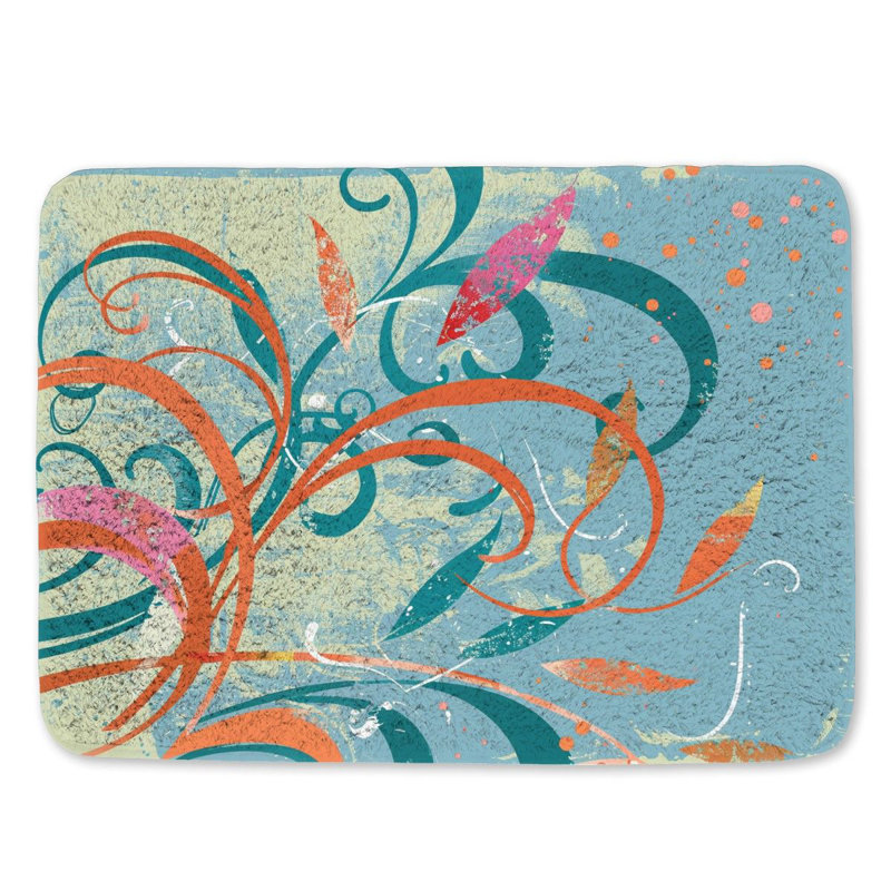 Graice Microfiber / Microsuede Non-Slip Bath Mat, 17"W x 24"L