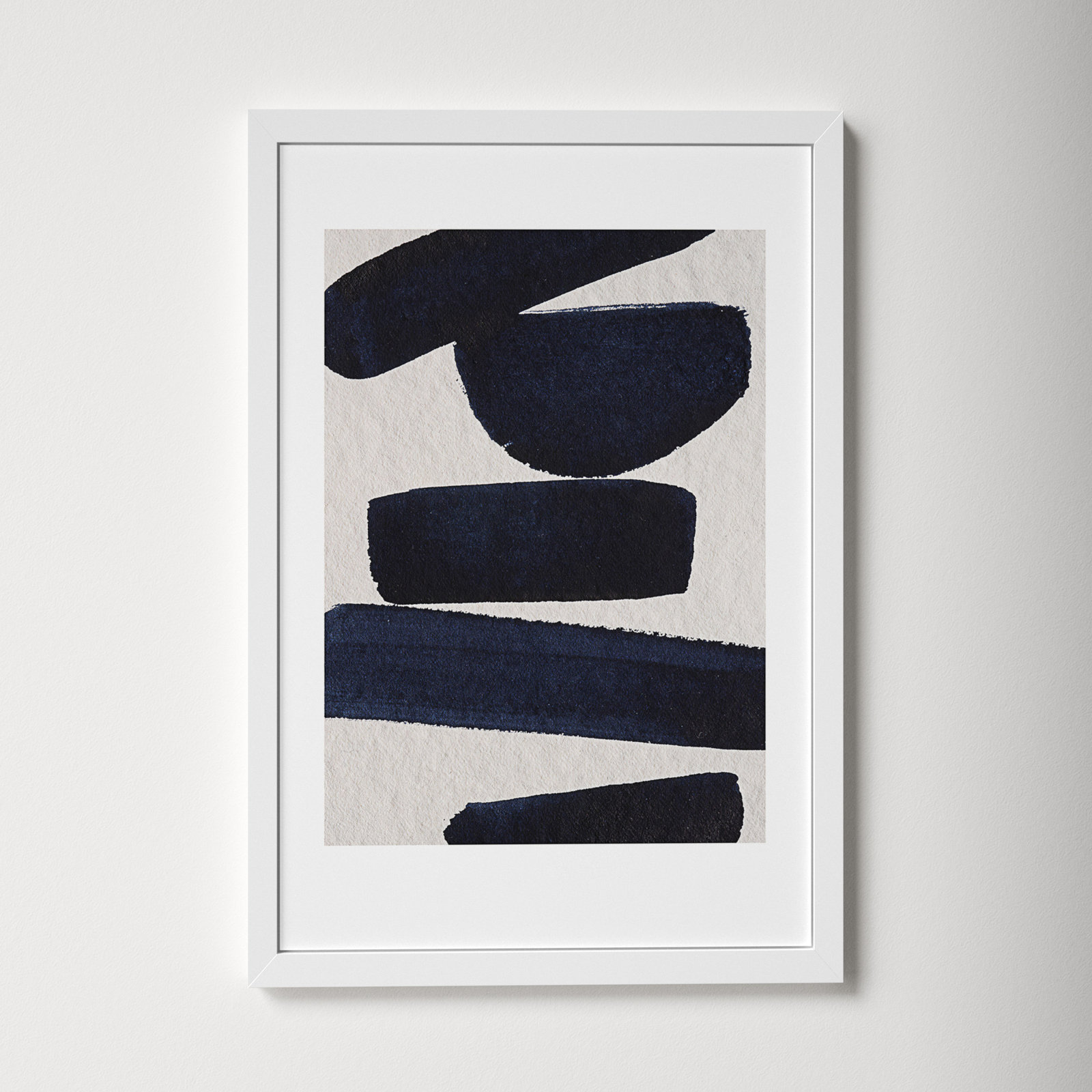 Japandi 5 by Simon West, White, 21.15" H x 14.4" W x 0.88" D