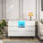 Modern White Gloss Sideboard Cabinet With Advanced LED Light And Powerful Storage