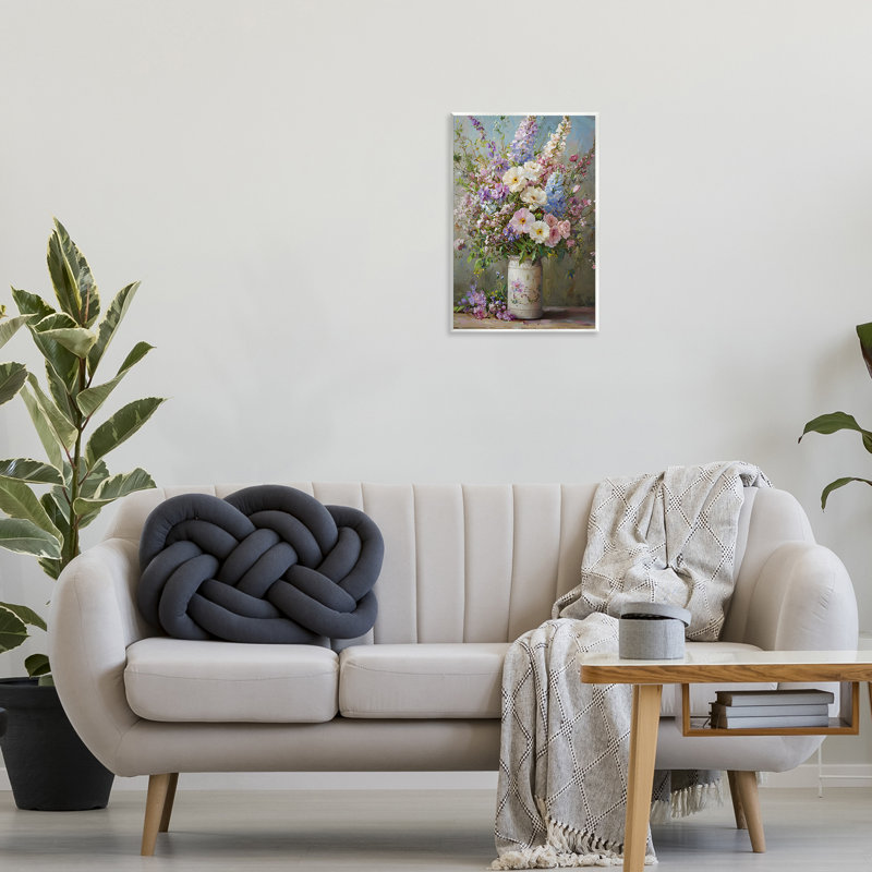 Plaque murale fleurs dans un vase Southern Country, design par Franklyn Gregory, H 19 po x l 13 po
