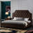 Vegan Leather Platform Bed-787054202-787054197