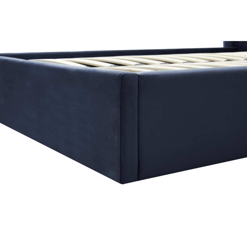 Neavah Upholstered Bed, Dark Navy, Double (4'6)