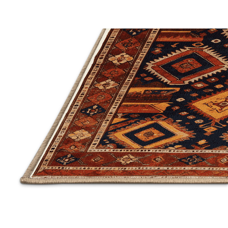 Tapis brun lavable à la machine, Rectangle de 5 pi x 8 pi