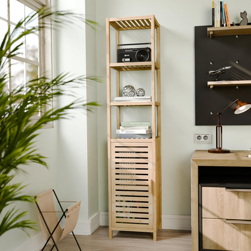 Taylorstown Bamboo Freestanding Linen Cabinet, Natural