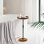 Petite table de bout ronde, table d'appoint à hauteur réglable