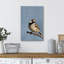 Impression sur toile moineau sur fond bleu - Décoration d'oiseau réaliste pour chambre de bébé ou bureau-115239889-115239887-115239888