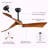 52 Inch Ceiling Fan Light With 6 Speed Remote Energy-Saving DC Motor