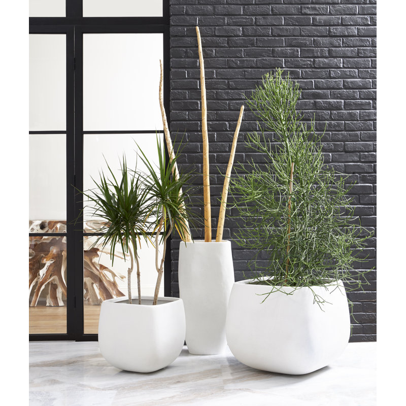 Resin Pot Planter, 23" H x 24" W x 24" D