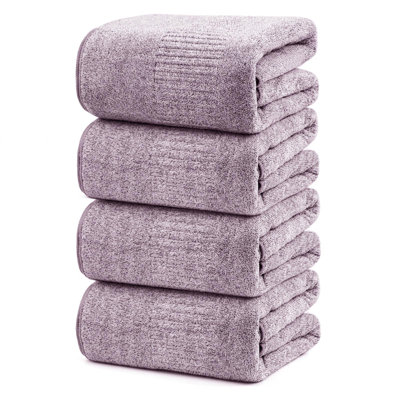  Extra Absorbent Quick Drying Lightweight Fiber 35*63 inches Large Bath Towel Set (Set of 4)