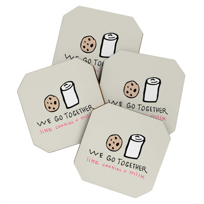 Wood 4 Piece Coaster Set