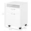 Unité de rangement mobile blanche avec tiroir et armoire pour bureau, espace, se range sous une armoire de bureau, offre beaucoup d'espace, bureau