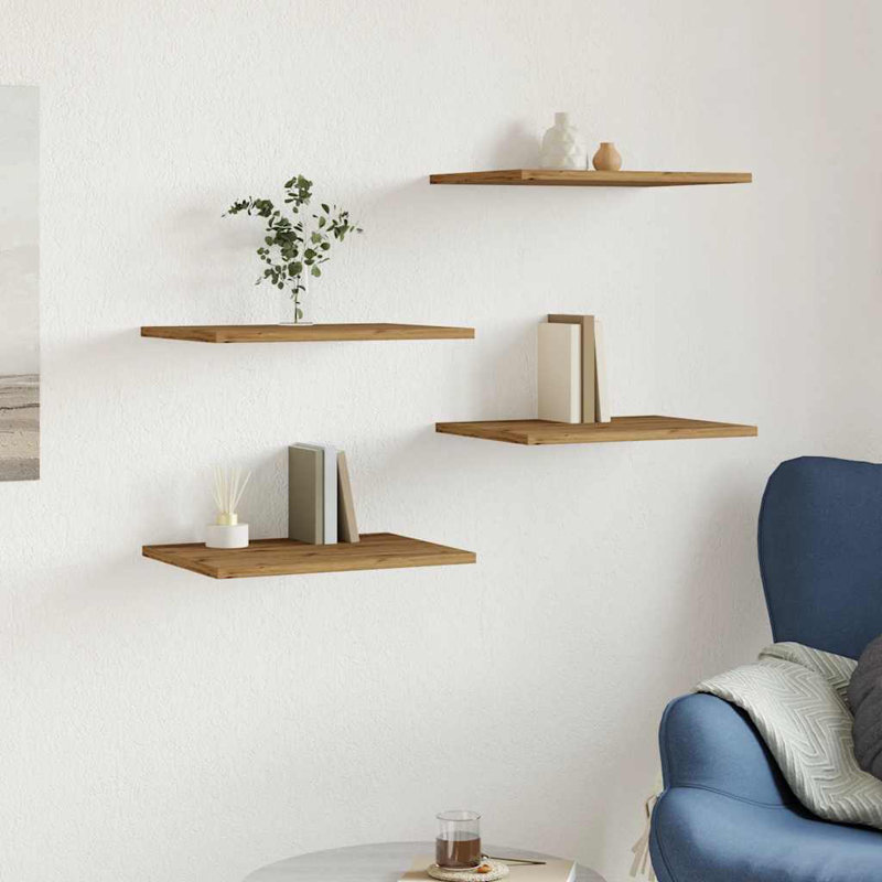 Aylena Floating Shelf, 1.5cm H x 40cm W x 30cm D, Artisan Oak
