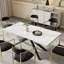 Ensemble de salle à manger rectangulaire avec chaises en tissu 70,8 "à 102,3" Louina-1026249157-1026249156-1026946460