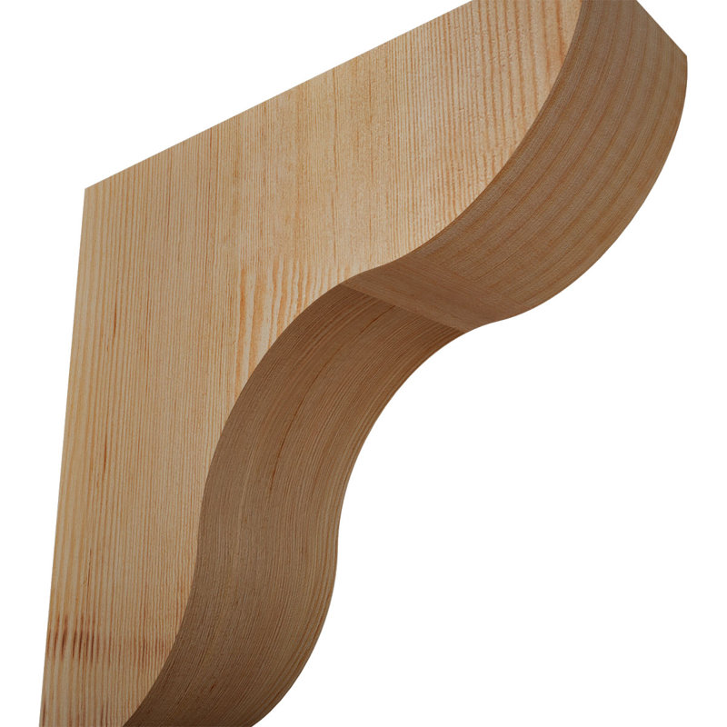 Queue de chevron lisse Carmel, Douglas, 12"H x 3 1/2"W x 12"L