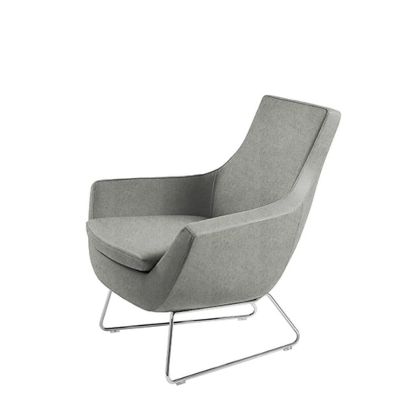 Shipley 31" Wide Wool Armchair, Laine biologique gris clair