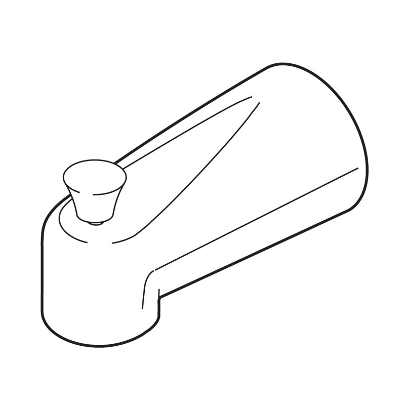 Wall Mounted Tub Spout with Diverter, Brilliance Stainless