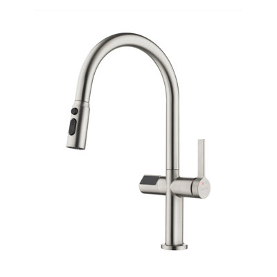 Lefton Touchless Pull-out Kitchen Faucet, Hands Free Motion Sensor Activated, Battery-free Temperature Display, Kf2206