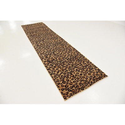 Tapis brun clair à imprimé animal Testerman