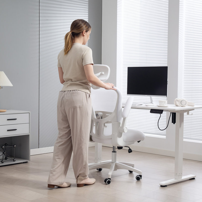 Foam Padding Office Chair, White