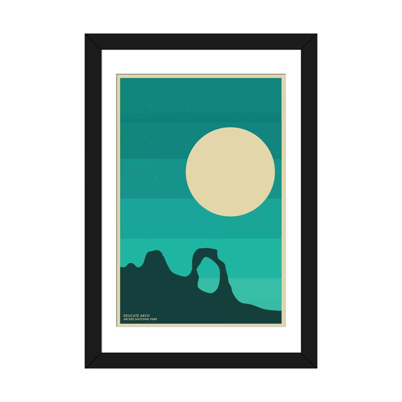 " Arches " by Jazzberry Blue, Black Framed Fine Art Paper, White, 24" H x 16" W x 1" D