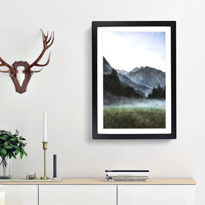 Fog over Luttach in Italy - Picture Frame Painting Print
