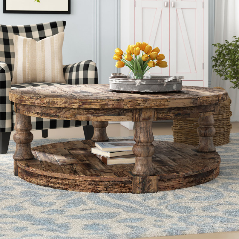 Table basse avec rangement Scaggs, Chêne Antique