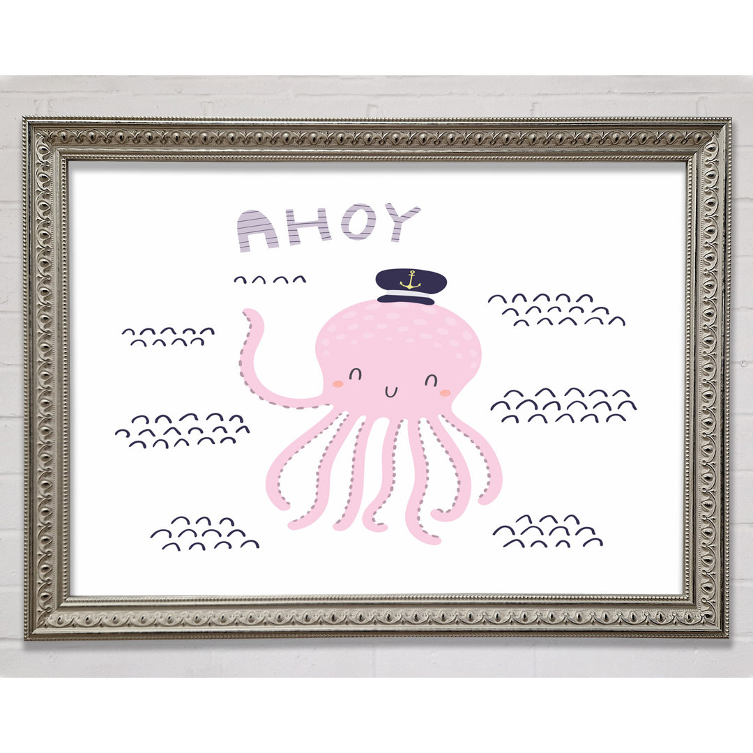 Ahoi Oktopus - Einzelner Bilderrahmen Kunstdrucke